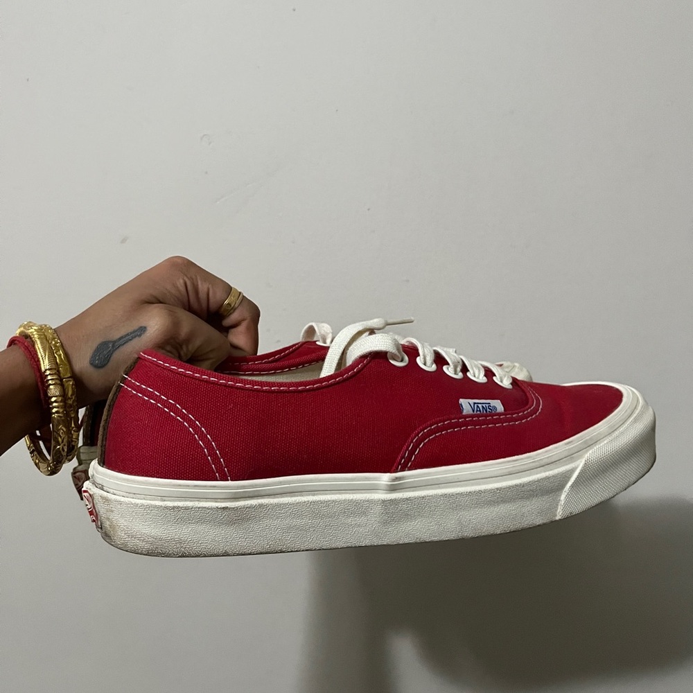 Vans Classic Red Canvas Shoes Size 8